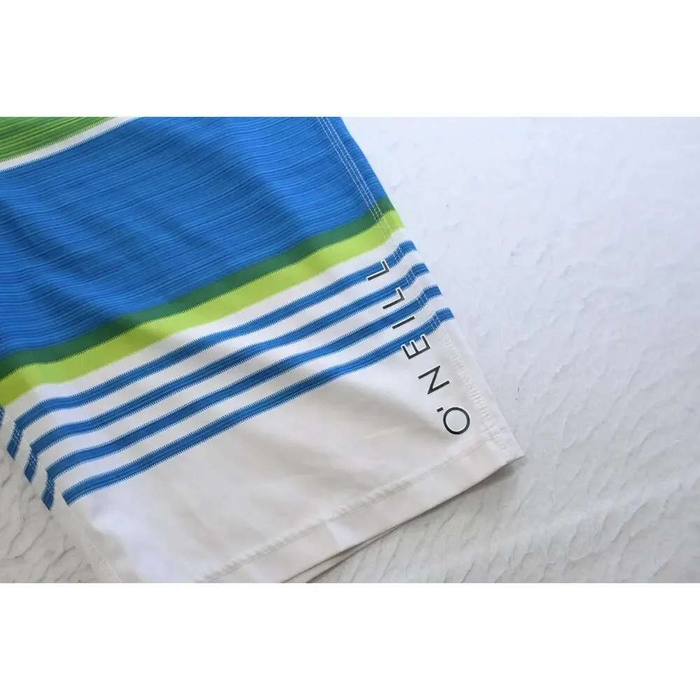 Oneill Cargo Board Shorts Striped Athletic‎ Stretch Mens Size 31